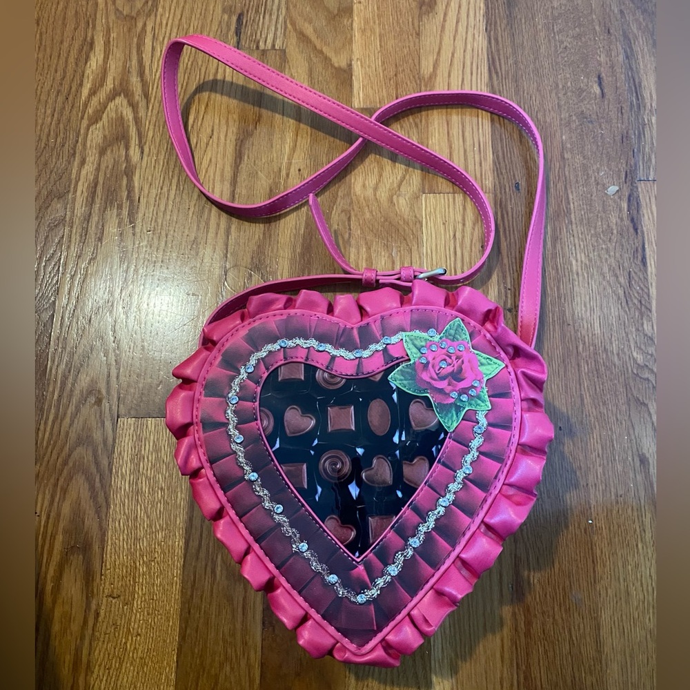 Betsey Johnson Heart Shaped Chocolate Box Purse